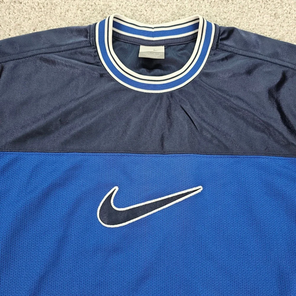 Vintage Nike Youth Long‎ Sleeve Jersey Blue Swoosh Embroidered Cowboys Colts NFL